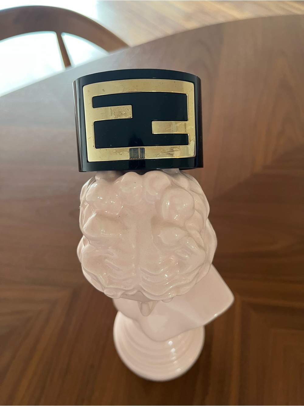 Fendi Cuff bracelet with Black & Gold Logo